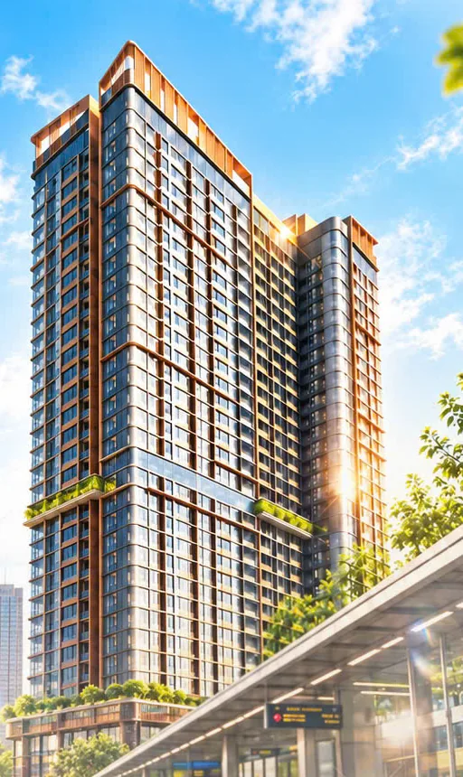 Phối cảnh tòa tháp The Collection 688 bên tuyến Metro